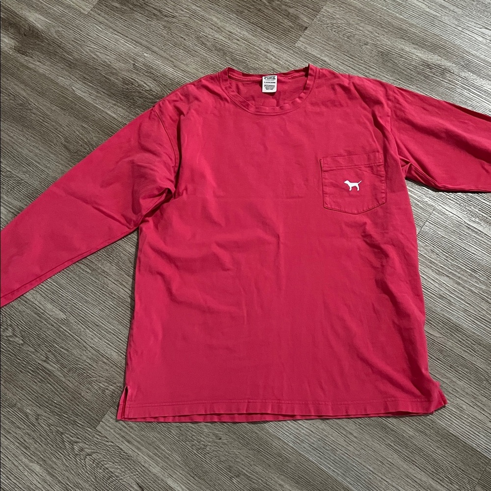 Pink long sleeve bubblegum red XL